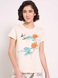 Dreamz by Pantaloons Printed Pure Cotton Lounge Tshirt