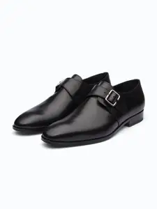 3DM Lifestyle Men Leather Formal Monk Shoes