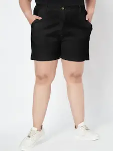 BRINNS Women Plus Size Mid-Rise Shorts