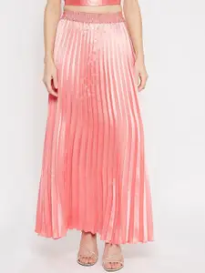 Moda Rapido Pleated Flared Maxi Skirt