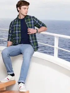 Nautica Pure Cotton Slim Fit Tartan Checked Casual Shirt