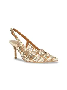 Saint G Leather Stiletto Pumps with Buckles