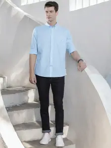 Nautica Self Design Classic Fit Pure Cotton Casual Shirt