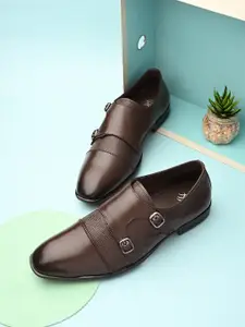 House Of Pataudi Men Formal Buckle Monks