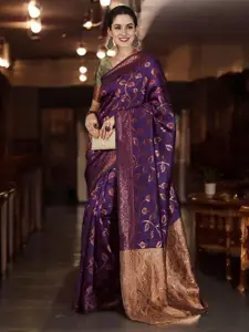 Mitera Woven Design Zari Silk Blend Banarasi Saree