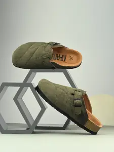 AfroJack Women Mules with Laser Cuts Flats