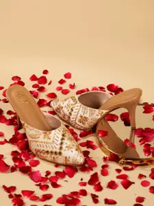 RUXBYPAYAL Embellished Party High-Top Stiletto Sandals