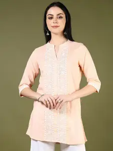 V-Mart Ethnic Motifs Embroidered Pure Cotton Kurti