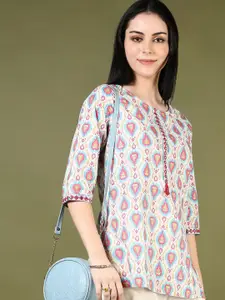 V-Mart Ethnic Motifs Printed Pure Cotton Kurti