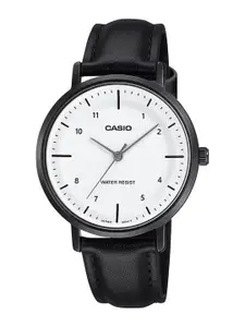 CASIO Women Dial & Leather Cuff Straps Analogue Watch A2427