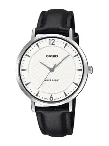 CASIO Women Dial & Leather Cuff Straps Analogue Watch A2433