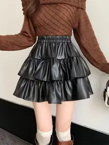 PANKH Regie Leather Mini Skorts