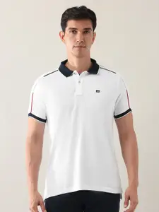 Arrow Sport Men Polo Collar Applique T-shirt