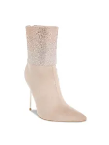 London Rag Women Rhinestones Embellished Foldover Boots