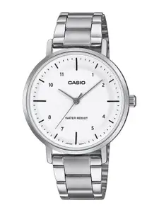 CASIO Women Dial & Stainless Steel Cuff Straps Analogue Watch A2424
