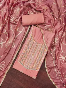 KIMISHA Embellished Pure Cotton Unstitched Dress Material