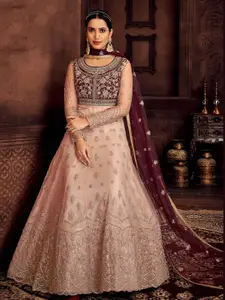 ODETTE Embroidered Semi-Stitched Dress Material