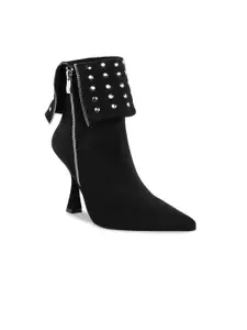 London Rag Women Stud Embellished Foldover Boots