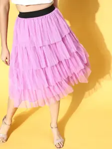 Moda Rapido Layered Frill Midi Skirt