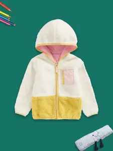 mothercare Girls Colourblocked Hooded Sweatshirt