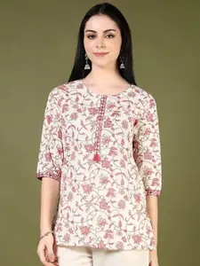 V-Mart Ethnic Motifs Printed Pure Cotton Kurti