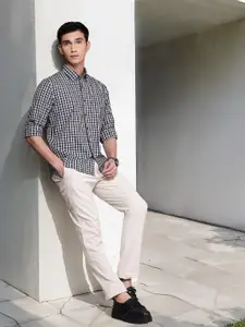 Nautica Pure Cotton Slim Fit Opaque Checked Casual Shirt