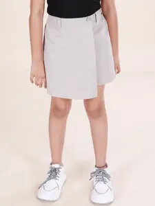 KiddoPanti Girls Pure Cotton Overlap Skorts