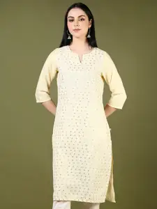 V-Mart Women Geometric Embroidered Thread Work Kurta