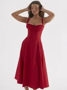 bebe Fit & Flare Midi Dress