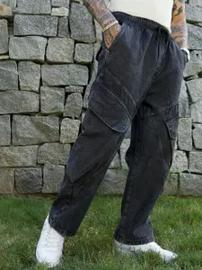 Campus Sutra Men Comfort Relaxed Fit Light Fade Stretchable Jeans