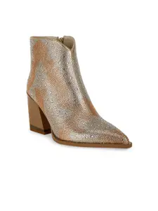 London Rag Women Rhinestones Embellished Ankle Boots