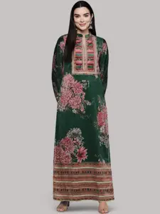 Ahalyaa Women Floral Printed Mandarin Collar Kurta