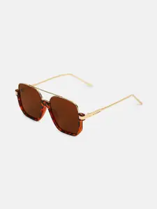 HAUTE SAUCE by  Campus Sutra Women The Layover Rectangular Aviator Sunglass AW25_HSSG2803