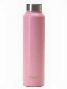 BOLDFIT Pink & Silver-Toned Single Stainless Steel Solid Water Bottle