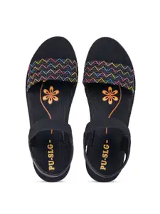 PENNEN Printed Slip-On Sandals With Detail
