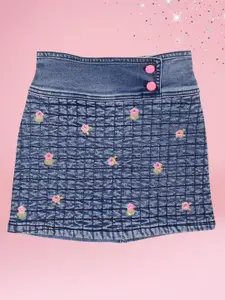 CUTECUMBER Embroidered A-Line Above Knee Skirt