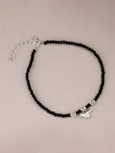 ATIBELLE Silver-Plated Artificial Beads Anklet