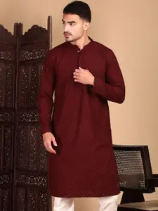 House of Pataudi Chikankari Straight Kurta