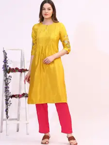 W Women Embroidered Thread Work Kurta