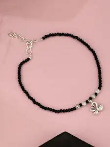 ATIBELLE Silver-Plated Artificial Beads Anklet