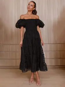 The Roadster Lifestyle Co Self Designed Fit & Flared Midi Dress