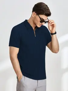 KAJARU Men Polo Collar Pockets T-shirt