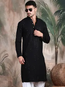 Sangria Chikankari Elegant Sequins Work Kurta