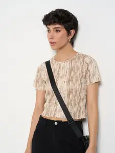 People Women Printed Printed Textured Top