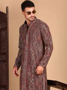 House of Pataudi Chikankari Kurta With Sequin
