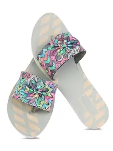 PENNEN Women Printed Open Toe Flats