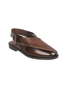 J.FONTINI Men Leather Shoe-Style Sandals