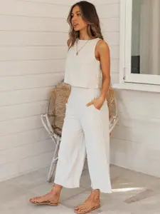 all about you Boat Neck Top With Trousers