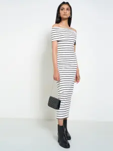 SF JEANS by Pantaloons Off-Shoulder Maxi Midi Dress