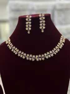 Anouk Brass Rose Gold-Plated Choker Necklace